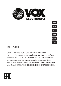 Manual Vox NF3790SF Fridge-Freezer