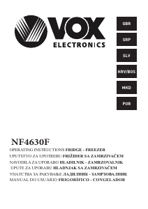 Priručnik Vox NF4630F Frižider – zamrzivač