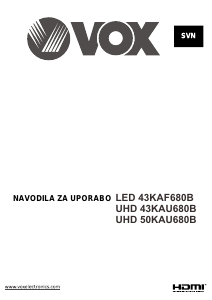 Priročnik Vox 43KAU680B LED-televizor