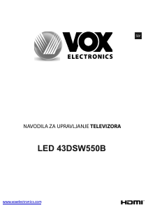 Priročnik Vox 43DSW550B LED-televizor