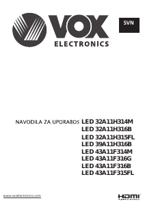 Priročnik Vox 43A11F316G LED-televizor