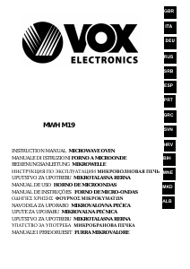 Priručnik Vox MWH-M19 Mikrovalna pećnica