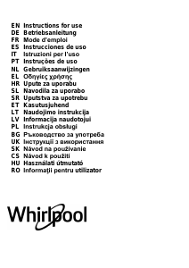 Manual Whirlpool WHVP 82F LT K Hotă