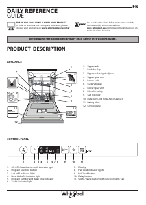 Manual Whirlpool W2I HD526 UK Dishwasher