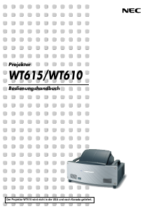Bedienungsanleitung NEC WT610 Projektor