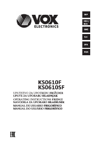 Manual de uso Vox KS0610SF Refrigerador