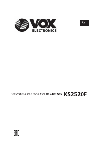 Priročnik Vox KS2520F Hladilnik