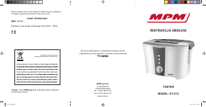 Instrukcja MPM KT-212 Toster