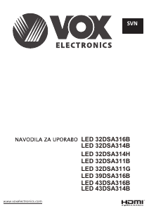 Priročnik Vox 32DSA316B LED-televizor