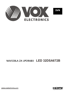Priročnik Vox 32DSA672B LED-televizor