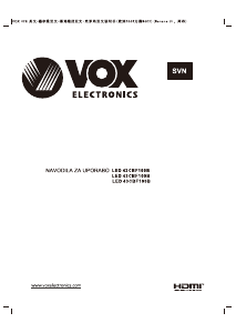 Priročnik Vox 42CBF100B LED-televizor