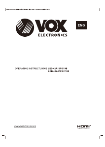 Manual Vox 43A11FGF10B LED Television