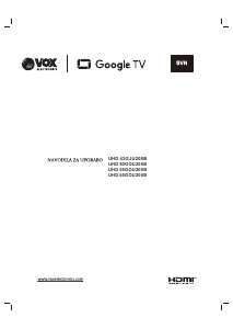 Priročnik Vox 43GJU205B LED-televizor