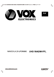 Priročnik Vox 50ADWFFL LED-televizor