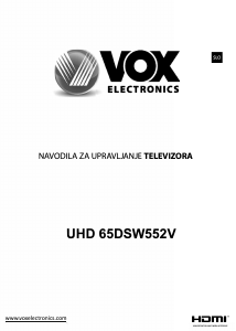 Priročnik Vox 65DSW552V LED-televizor