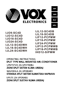 Manual Vox IJF12-PCPMW Air Conditioner