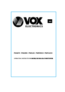 Manual Vox PMJ09C Air Conditioner