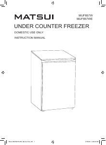 Manual Matsui MUF857WE Freezer