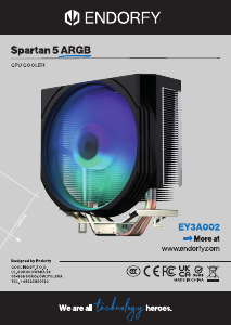 Rokasgrāmata Endorfy EY3A002 Spartan 5 ARGB Centrālā procesora dzesētājs