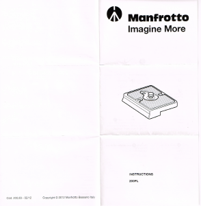 Manual de uso Manfrotto 200PL Trípode
