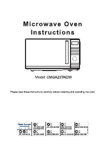 Manual Candy CMGA23TNDW Microwave