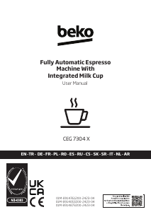 Manual BEKO CEG 7304 X CaffeExperto Cafetieră