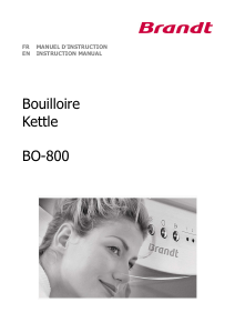 Mode d’emploi Brandt BO-800M Bouilloire