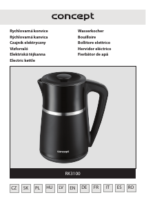 Manual Concept RK3100 Kettle