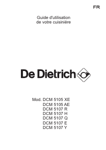 Mode d’emploi De Dietrich DCM5107E Cuisinière