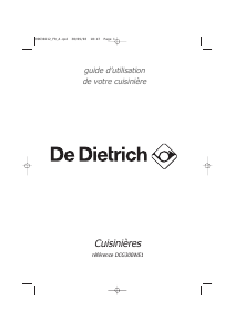 Mode d’emploi De Dietrich DCG300WE1 Cuisinière