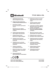 Kullanım kılavuzu Einhell TP-CD 18/60 Li-i BL Matkap tornavida
