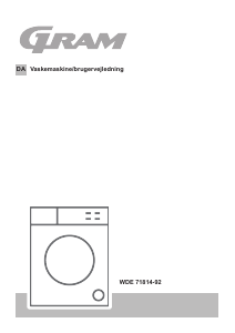Brugsanvisning Gram WDE 71814-92 Vaskemaskine