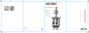 Manual Koenic KCF 2221 Fonte de chocolate