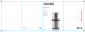 Handleiding Koenic KCH 2021 Koffiemolen