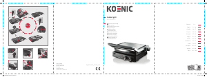 Instrukcja Koenic KCG 2020 M Kontakt grill