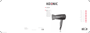 Manual Koenic KHD 160 Secador de cabelo