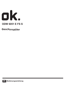 Bedienungsanleitung OK ODW 6051 E FS S Geschirrspüler