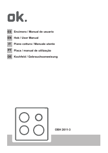 Manuale OK OBH 2611-3 Piano cottura