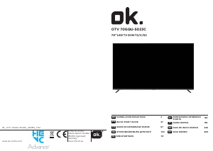 Használati útmutató OK OTV 70GQU-5023C LED-es televízió