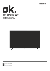 Használati útmutató OK OTV 65AQU-5122V LED-es televízió