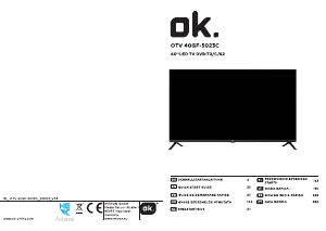 Használati útmutató OK OTV 40GF-5023C LED-es televízió