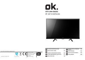 Mode d’emploi OK OTV 24H-5023C Téléviseur LED