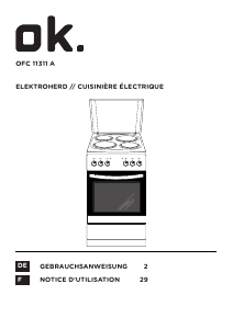 Mode d’emploi OK OFC 11311 A Cuisinière