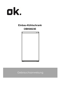 Bedienungsanleitung OK OBK 8823 E Kühlschrank
