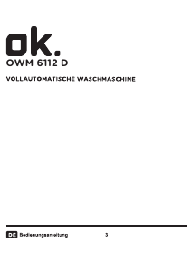 Bedienungsanleitung OK OWM 6112 D Waschmaschine