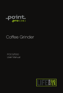 Brugsanvisning Point POCG7000 Kaffemølle