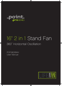 Manual Point POFS8016WH Fan