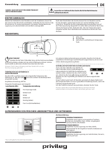 Mode d’emploi Privileg PRC 8VF2 Réfrigérateur