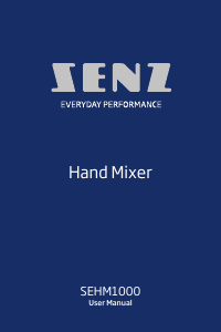 Manual Senz SEHM1000 Hand Mixer