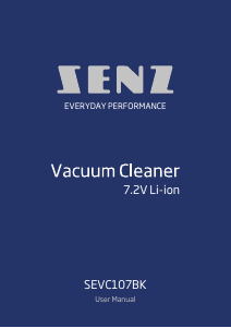 Manual Senz SEVC107BK Vacuum Cleaner